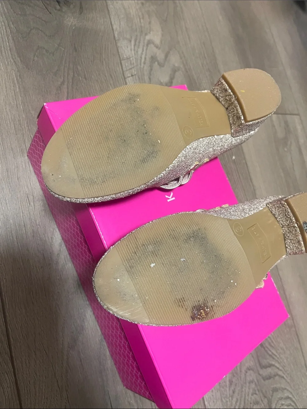 Kelly & Katie Glitter Double-Strap Mary Jane Flats - Gold